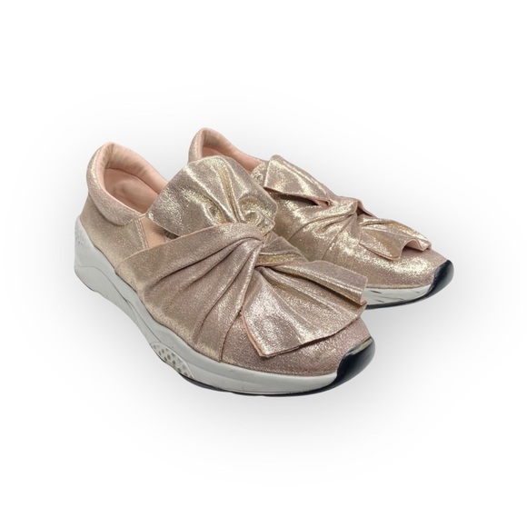 Vices Verso 𖧷 Bow Front Fashion Sneakers Running Shoe 𖧷 Rose Gold 𖧷 38 7.5 8 - Picture 11 of 16